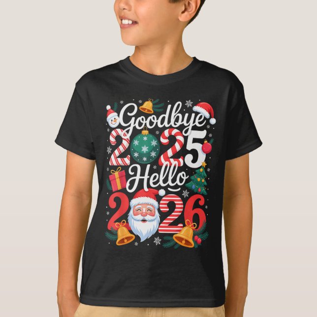 Camiseta Goodbye 2025 Hello 2026 Happy New Year Family Matc (Anverso)