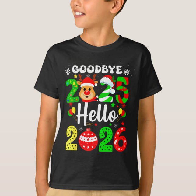 Camiseta Goodbye 2025 Hello 2026 Happy New Year's Eve Chris (Anverso)