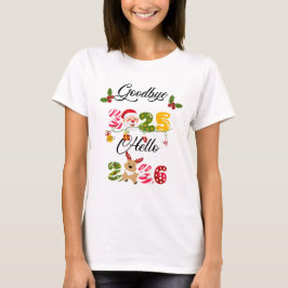 Camiseta Goodbye 2025 Hello 2026 New Year Design