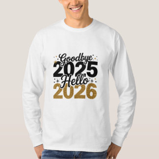 Camiseta Goodbye 2025 Hello 2026 PNG | New Year