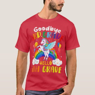 Camiseta Goodbye 3rd Grade Hello 4th Grade Unicorn Teacher 