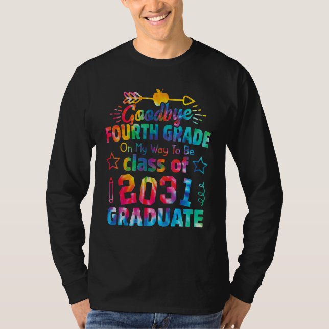 Camiseta Goodbye 4th Grade Class of 2031 Grad Hello 5th gra (Anverso)