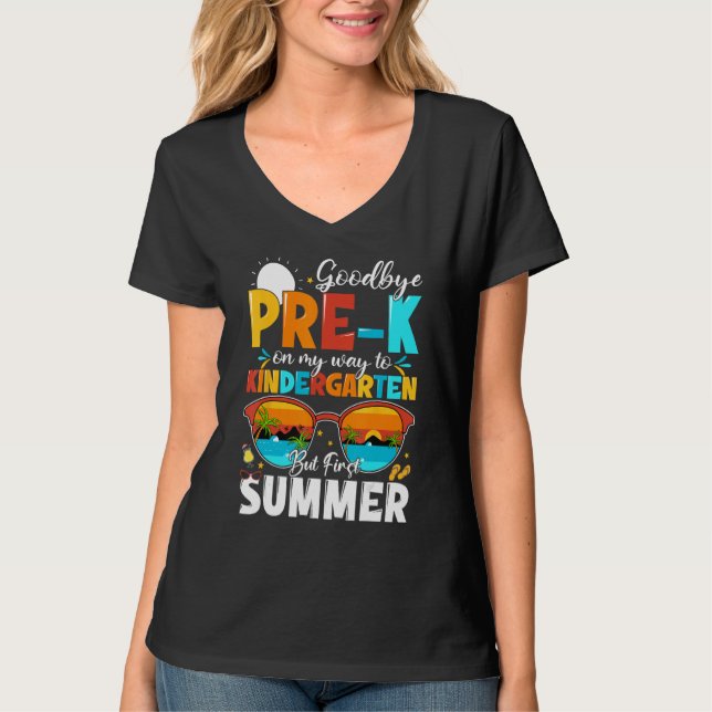 Camiseta Goodbye Pre k Graduation To Kindergarten Hello Sum (Anverso)