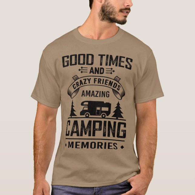 Camiseta Goodimes Y Locos Amigos Increíble Camping Vintage (Anverso)