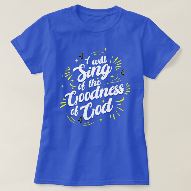 Camiseta Goodness of God Typographic Joyful (Diseño del anverso)