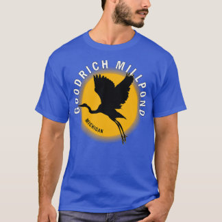 Camiseta Goodrich Millpond en Michigan Heron Sunrise