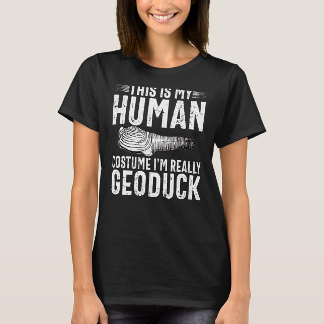 Camiseta Gooey Duck Geoduck Hunter Costume (Anverso)