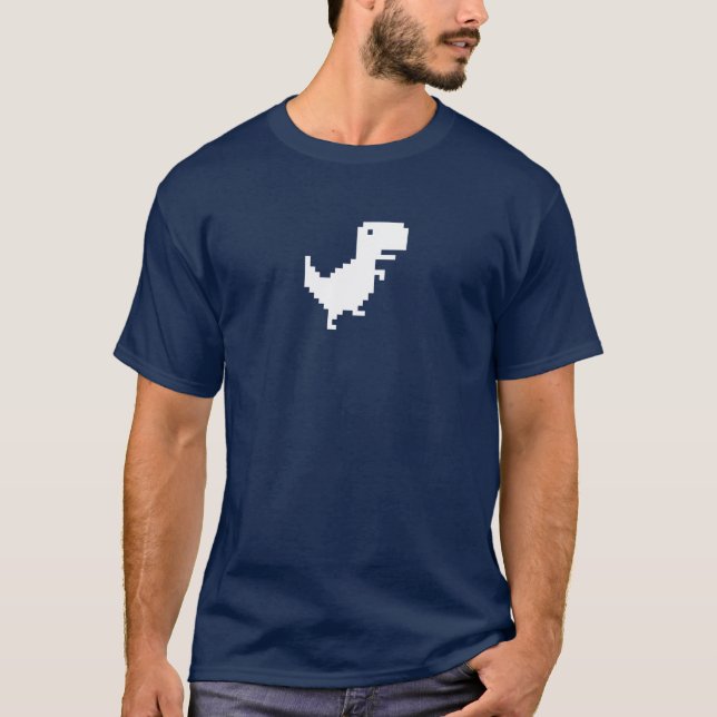 Camiseta Google croma el pixel 8bit el | de Dinossaur el | (Anverso)