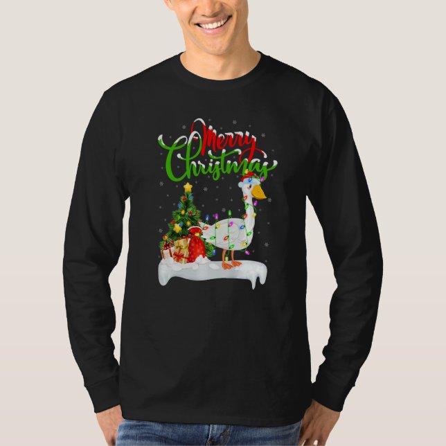 Camiseta Goose Bird  Xmas Decorations Santa Goose Christmas (Anverso)