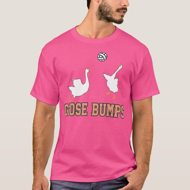 Camiseta Goose Bump Silly Geese Jugando Voleibol (Anverso)