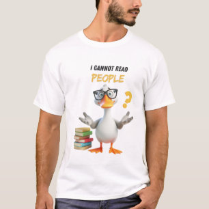 Camiseta Goose no puede leer a la gente, lindo diseño