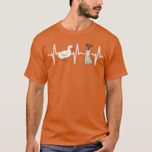 Camiseta Goose Smooth Para Terrier Heartbeat Dog Lover