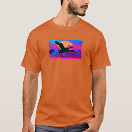 Camiseta Goose volando al atardecer