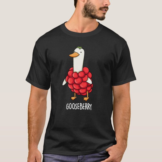 Camiseta Gooseberry Funny Berry Pun Dark BG (Anverso)
