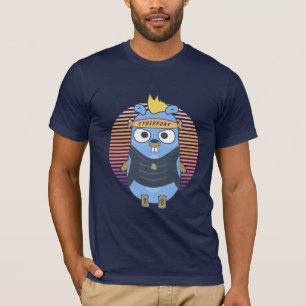 Camiseta Gopher de Golang al estilo del ciberpunk