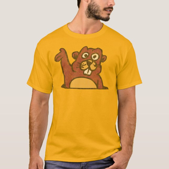 Camiseta Gopher de ondulación con problemas de estilo vinta (Anverso)