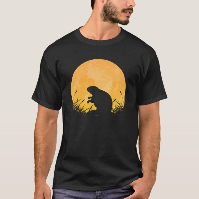 Camiseta Gopher Easy Halloween Set Rodent Animal Moon Co (Anverso)
