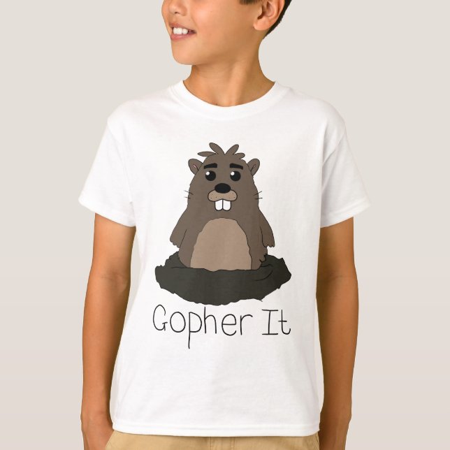 Camiseta ¡Gopher él! (Vaya para él!) (Anverso)