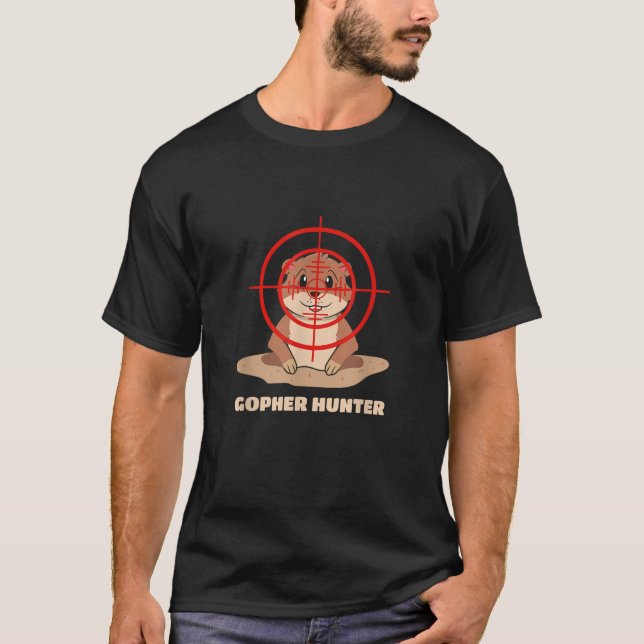 Camiseta Gopher Hunter Hunter Caza Gopher Congelar Crosshai (Anverso)