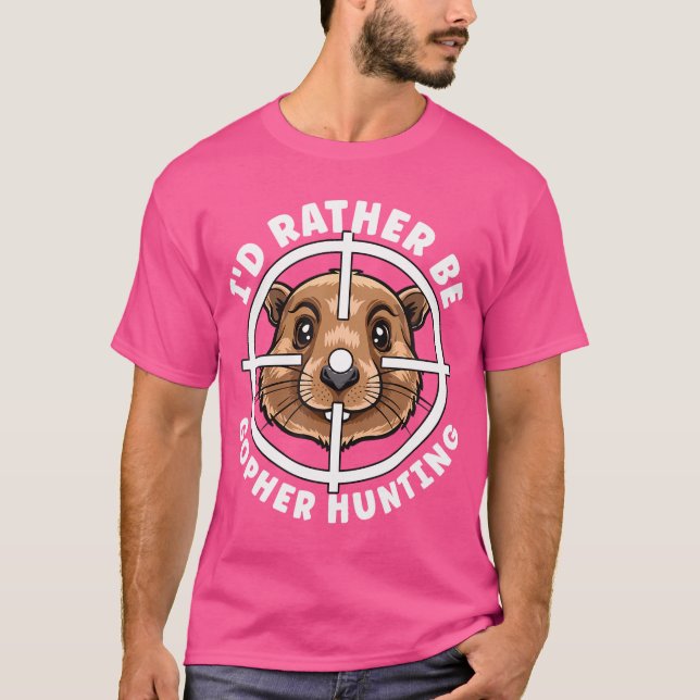 Camiseta Gopher Hunter Más Que Caza De Trampa (Anverso)