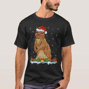 Camiseta Gopher Xmas iluminando a Navidades de Santa Gopher