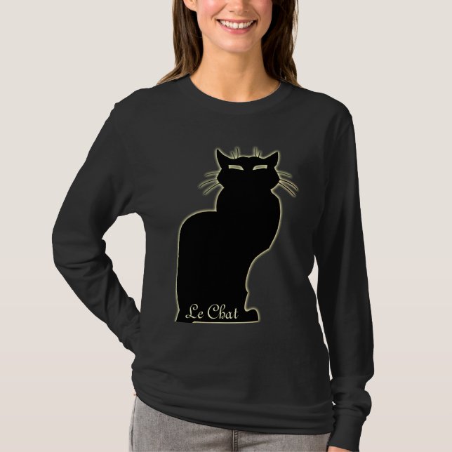 Camiseta gorda de las señoras del gato de la (Anverso)