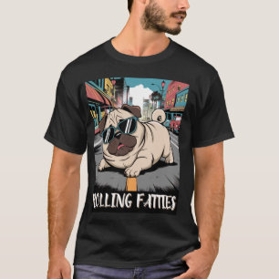 Camiseta Gorditos rodantes meme divertido de pug Humor geni