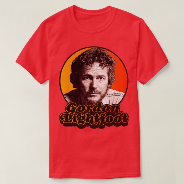 Camiseta Gordon Lightfoot Retro Folk Rock Icon (Diseño del anverso)