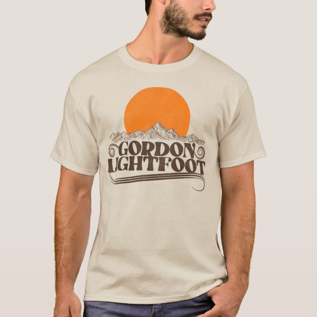 Camiseta Gordon Lightfoot Rising Sun Classic Folk Singer (Anverso)