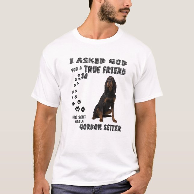 Camiseta Gordon Setter Cita a Mamá Setter Inglés Papá, Irla (Anverso)
