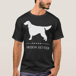 Camiseta Gordon Setter Dog White Silhouette Pullover