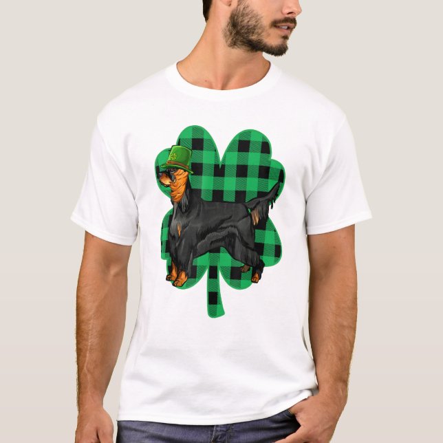 Camiseta Gordon Setter Leprechaun St Patricks Day Lucky C (Anverso)