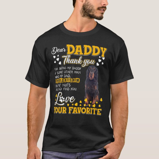 Camiseta Gordon Setter Querido Papi Gracias Por Ser Mi Da (Anverso)