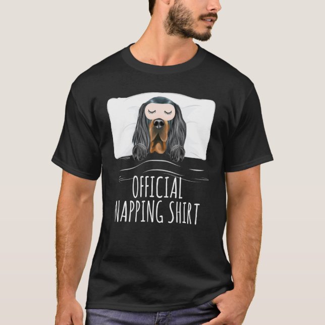 Camiseta Gordon Setter Sleep Mask Official Napping (Anverso)