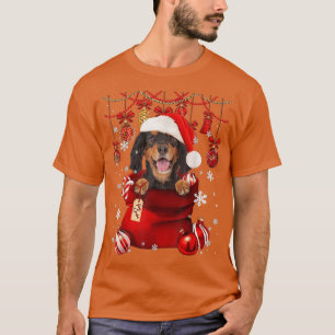 Camiseta Gordon Setter Snow Ball Dog en invierno bolsillos