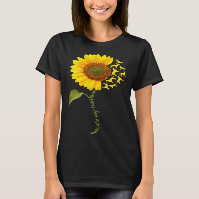 Camiseta Gordon Setter Sunflower (Anverso)