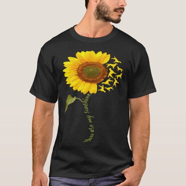 Camiseta Gordon Setter Sunflower (Anverso)
