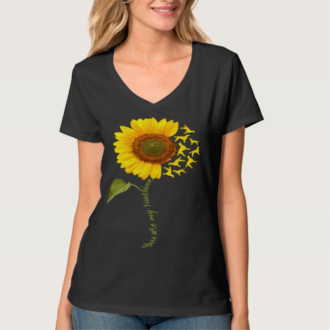 Camiseta Gordon Setter Sunflower (Anverso)
