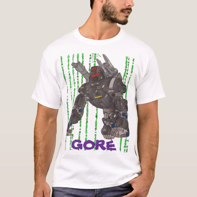 CAMISETA GORE MORADO BLANCO MATRIX NEGRO POR SAMURÁI FEUDAL (Anverso)