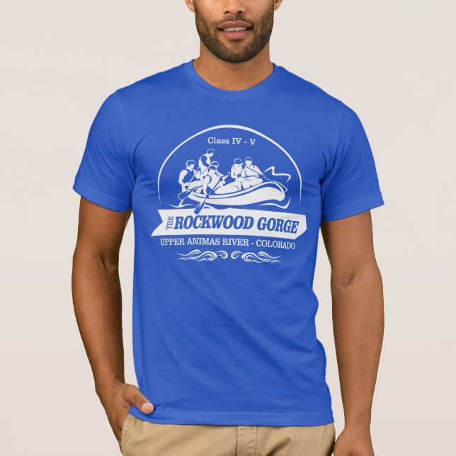 Camiseta Gorge de madera de roca (rafting 2) (Anverso)