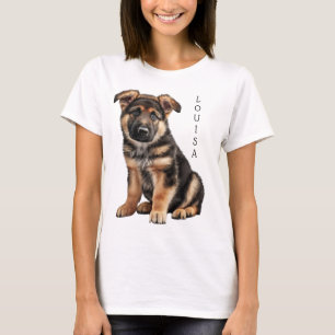 CAMISETA GORGEOUS BLACK & TAN ALEMÁN SHEPHERD PUPPY