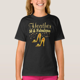CAMISETA GORGEOUS GOLD 50TH BIRTHDAY T SHIRT