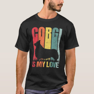 Camiseta Gorgi Es Mi Amor Corgi Perro Vintage