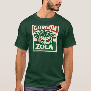 Camiseta Gorgon Zola Retro Queso Monstruo Juego de Palabras