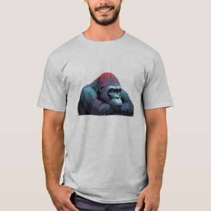 Camiseta Gorila Adorable Tía Animal Dormido Relajante Diver