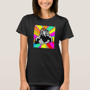 Camiseta Gorila Arte Pop Colorido Gorila Animal MultiColor