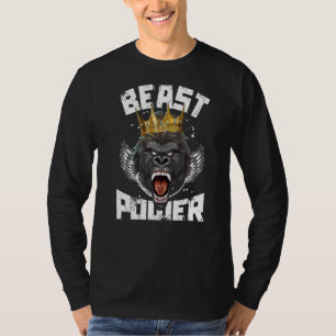 Camiseta Gorila Beast Power Motivation Bodybuilding Gym Wo