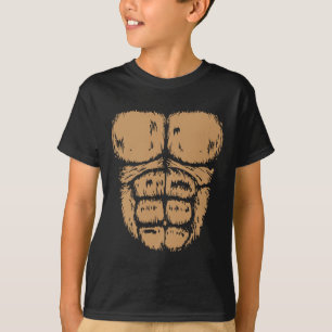 Camiseta Gorila Belly de monos Chest Costume Diy Halloween