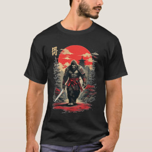 Camiseta Gorila Bigfoot Fierce Samurai Warrier