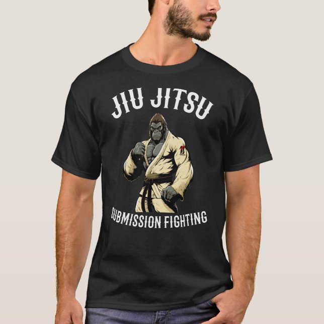 Camiseta Gorila Brasil Jiu Jitsu MMA Grapara (Anverso)
